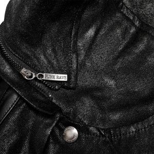 grande surprise PUNK RAVE Manteau-Veste à Capuche ‘Scorpio’ Pour Femmes Noir 46