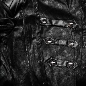 grande surprise PUNK RAVE Manteau-Veste à Capuche ‘Scorpio’ Pour Femmes Noir 48