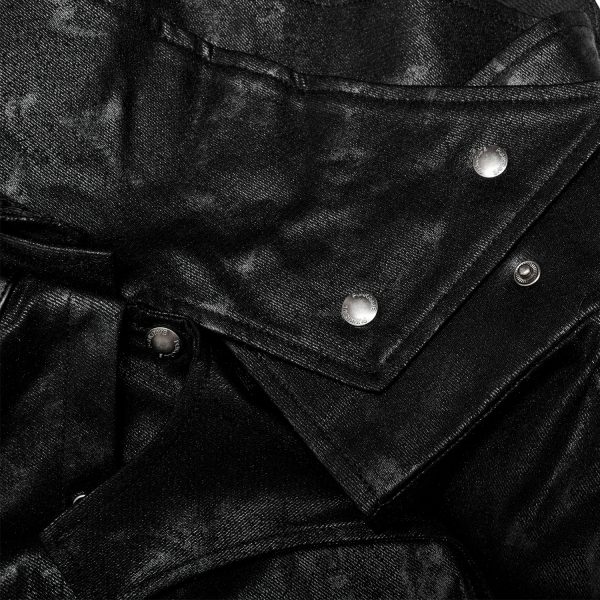 grande surprise PUNK RAVE Manteau-Veste à Capuche ‘Scorpio’ Pour Femmes Noir 21