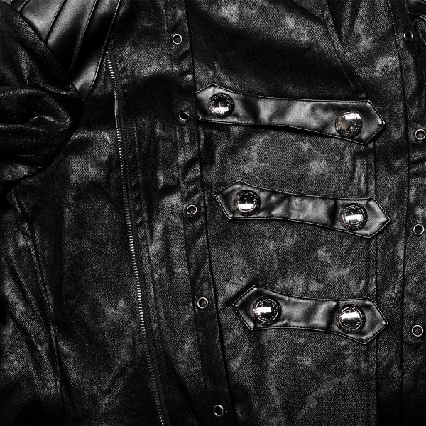 PUNK RAVE Manteau-Veste Pour Hommes à Capuche ‘Scorpio’ Noir achat pas cher 20