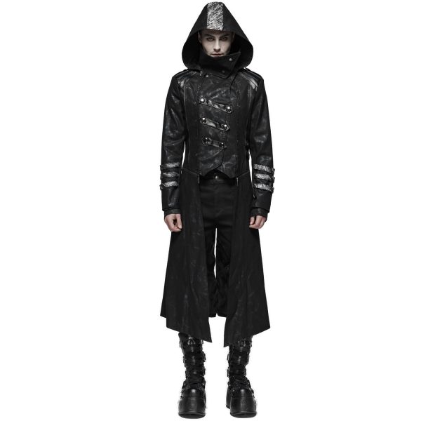 PUNK RAVE Manteau-Veste Pour Hommes à Capuche ‘Scorpio’ Noir achat pas cher 4