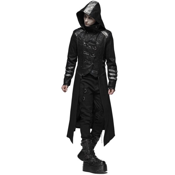 PUNK RAVE Manteau-Veste Pour Hommes à Capuche ‘Scorpio’ Noir achat pas cher 8