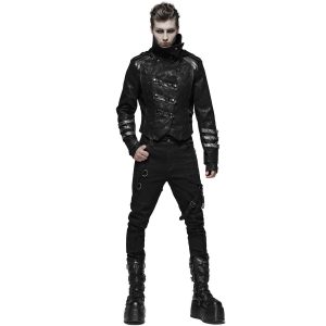 PUNK RAVE Manteau-Veste Pour Hommes à Capuche ‘Scorpio’ Noir achat pas cher 36