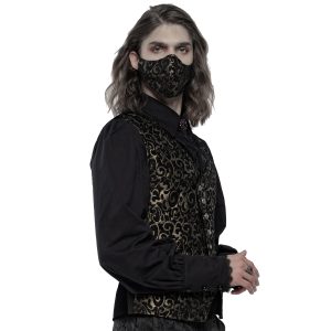 Prestation Et Rapide PUNK RAVE Masque ‘Alchemist’ En Jacquard Noir Et Or 17