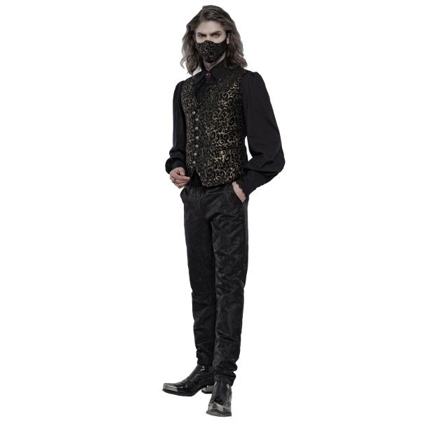 Prestation Et Rapide PUNK RAVE Masque ‘Alchemist’ En Jacquard Noir Et Or 7