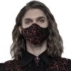 Livraison Standard/Rapide PUNK RAVE Masque ‘Alchemist’ En Jacquard Noir Et Rouge 25