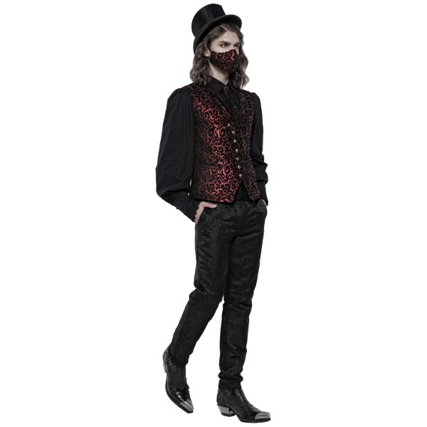 Livraison Standard/Rapide PUNK RAVE Masque ‘Alchemist’ En Jacquard Noir Et Rouge 8