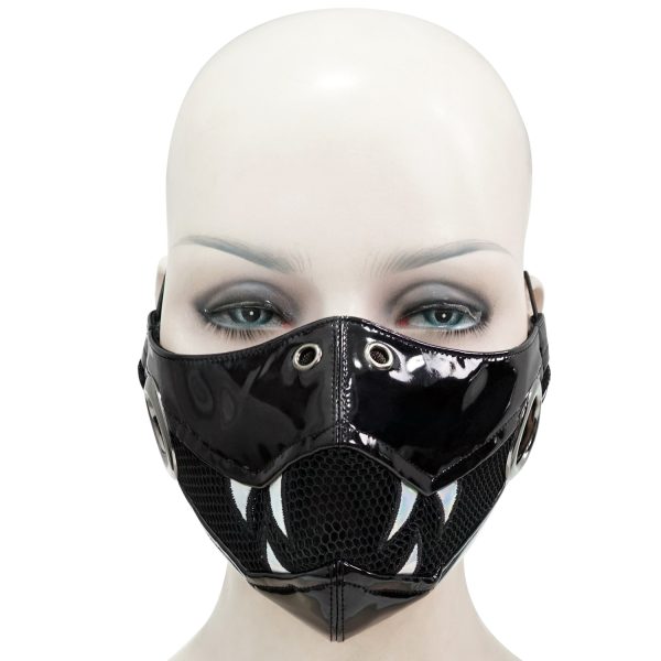 destockage DEVIL FASHION Masque ‘Beast Jaw’ Noir Et Blanc 3