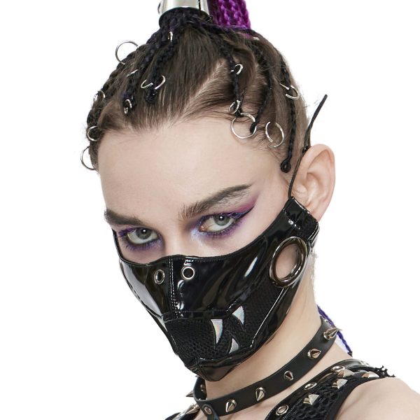 destockage DEVIL FASHION Masque ‘Beast Jaw’ Noir Et Blanc 4
