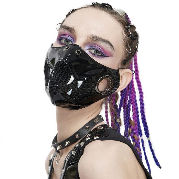 destockage DEVIL FASHION Masque ‘Beast Jaw’ Noir Et Blanc 6