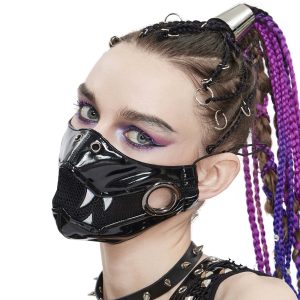 destockage DEVIL FASHION Masque ‘Beast Jaw’ Noir Et Blanc 25