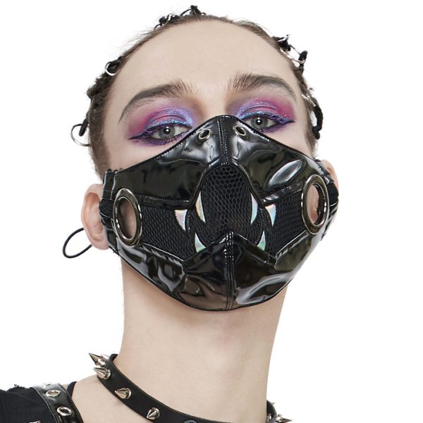 destockage DEVIL FASHION Masque ‘Beast Jaw’ Noir Et Blanc 1