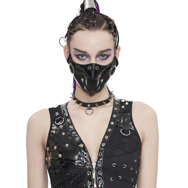 destockage DEVIL FASHION Masque ‘Beast Jaw’ Noir Et Blanc 9