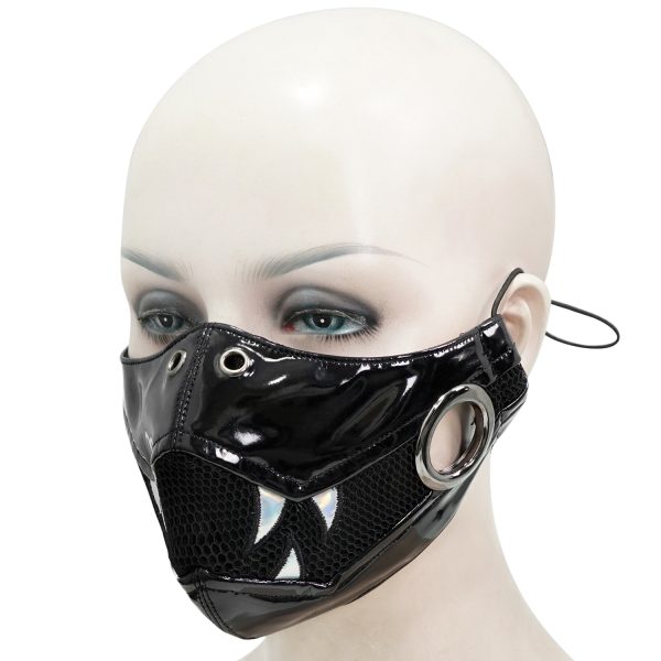 destockage DEVIL FASHION Masque ‘Beast Jaw’ Noir Et Blanc 11