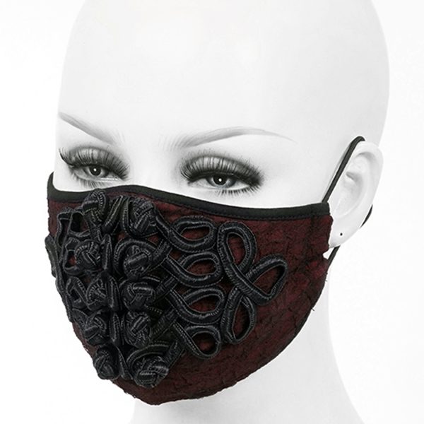 DEVIL FASHION Masque ‘Black Twists’ Bordeaux online boutique 3