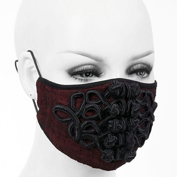 DEVIL FASHION Masque ‘Black Twists’ Bordeaux online boutique 4