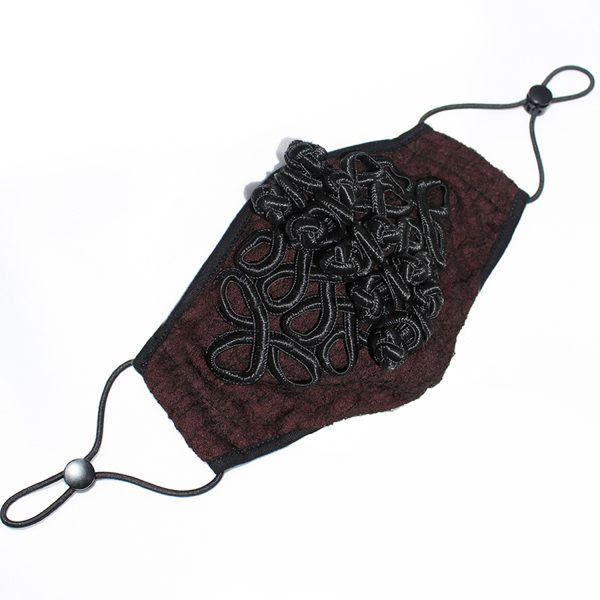 DEVIL FASHION Masque ‘Black Twists’ Bordeaux online boutique 5