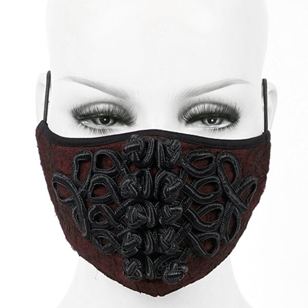 DEVIL FASHION Masque ‘Black Twists’ Bordeaux online boutique 1