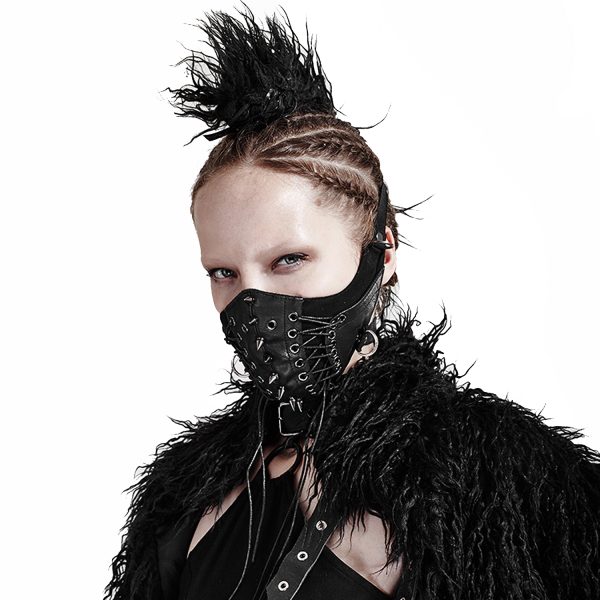 soldes ligne PUNK RAVE Masque ‘Dragon’ Noir 8