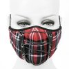 grossiste en ligne DEVIL FASHION Masque En Tartan Rouge 23