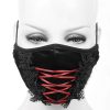 boutique en ligne DEVIL FASHION Masque En Velours Avec Broderies Noires 29