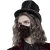 prix pas cher PUNK RAVE Masque ‘Hamlet’ En Velours Bordeaux 26