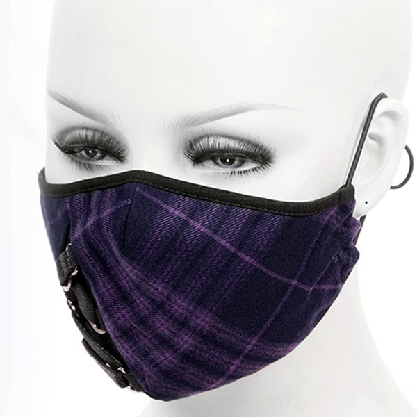 DEVIL FASHION Masque Mauve Avec Laçage Noir achat 3