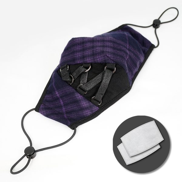 DEVIL FASHION Masque Mauve Avec Laçage Noir achat 5