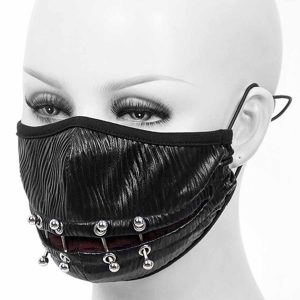 DEVIL FASHION Masque ‘Piercings’ Noir Et Rouge soldes 11