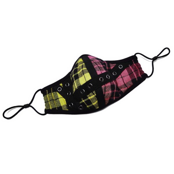 PUNK RAVE Masque ‘Punk Plaid’ à Carreaux site pas cher 3