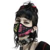 PUNK RAVE Masque ‘Punk Plaid’ à Carreaux site pas cher 17