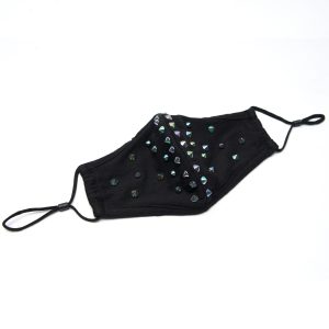 PUNK RAVE Masque ‘Rebellion’ Noir Avec Spikes Bleus à prix imbattables 11
