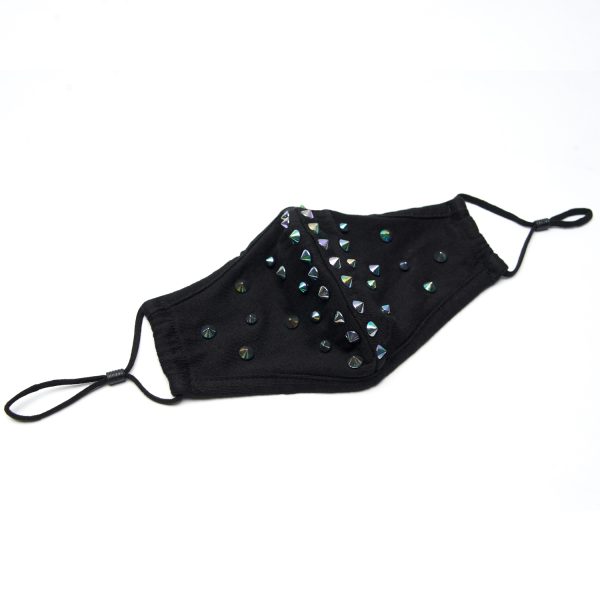 PUNK RAVE Masque ‘Rebellion’ Noir Avec Spikes Bleus à prix imbattables 7