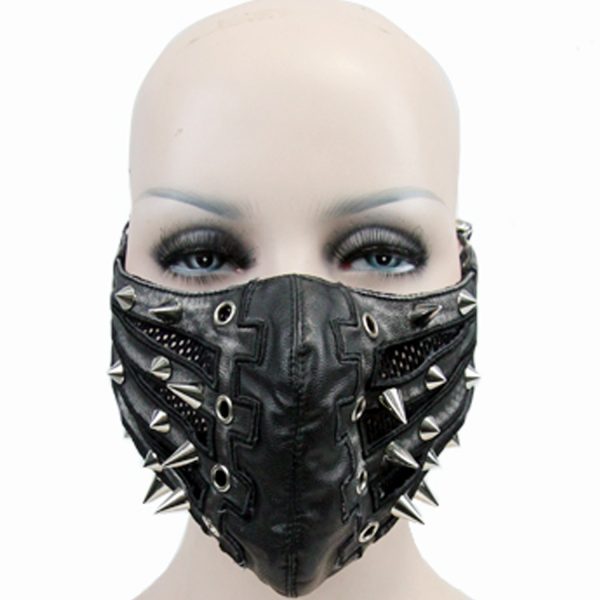 prix pas cher DEVIL FASHION Masque ‘Silver Pinned’ Noir 3