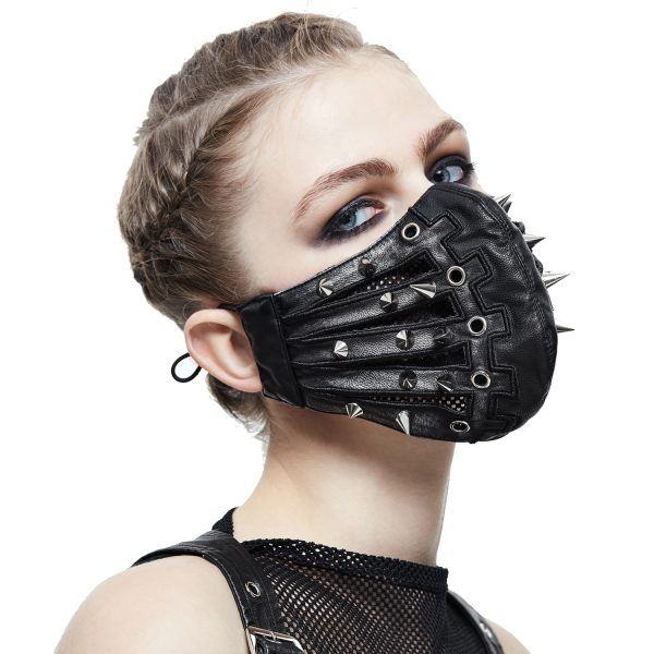 prix pas cher DEVIL FASHION Masque ‘Silver Pinned’ Noir 6