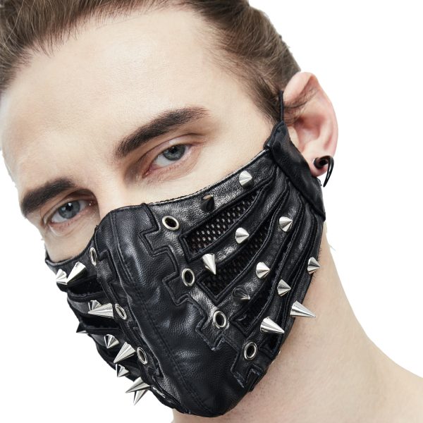 prix pas cher DEVIL FASHION Masque ‘Silver Pinned’ Noir 8