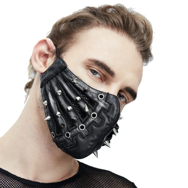 prix pas cher DEVIL FASHION Masque ‘Silver Pinned’ Noir 9