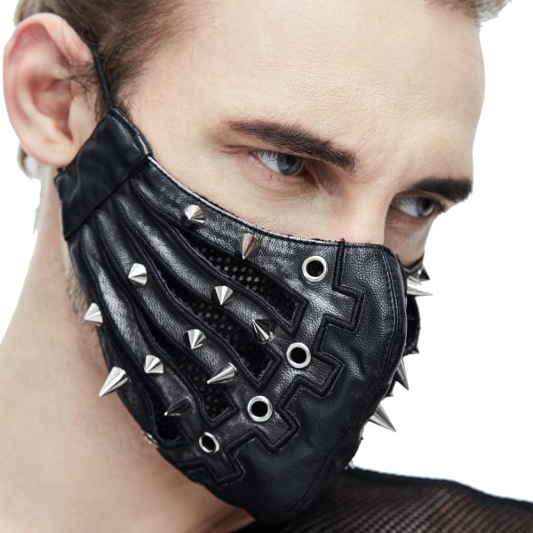 prix pas cher DEVIL FASHION Masque ‘Silver Pinned’ Noir 10