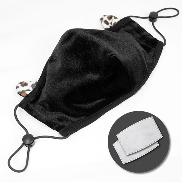 à prix réduits DEVIL FASHION Masque ‘Velvet Leo’ Noir 6