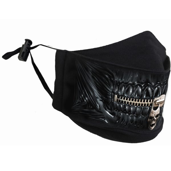 boutique en france Spiral Direct Masque ‘Zipped Mouth’ Noir 4