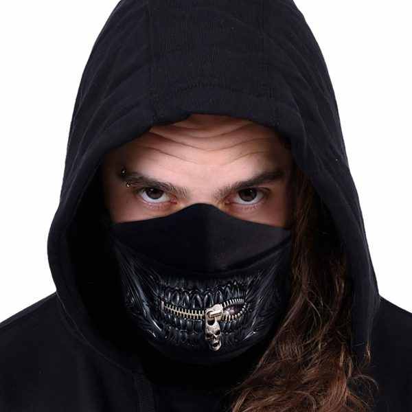 boutique en france Spiral Direct Masque ‘Zipped Mouth’ Noir 1