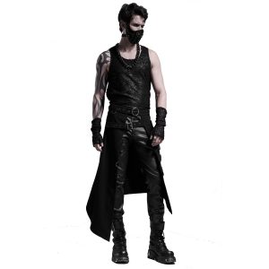 PUNK RAVE Mi-Jupe Kilt Asymétrique ‘Dementor’ Noire magasin paris 24
