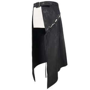 garantie de qualité DEVIL FASHION Mi-Jupe Kilt Pour Hommes ‘Catacomb’ Noire 39