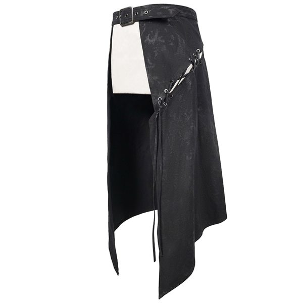 garantie de qualité DEVIL FASHION Mi-Jupe Kilt Pour Hommes ‘Catacomb’ Noire 12