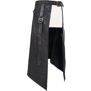 garantie de qualité DEVIL FASHION Mi-Jupe Kilt Pour Hommes ‘Catacomb’ Noire 41