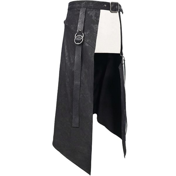 garantie de qualité DEVIL FASHION Mi-Jupe Kilt Pour Hommes ‘Catacomb’ Noire 13
