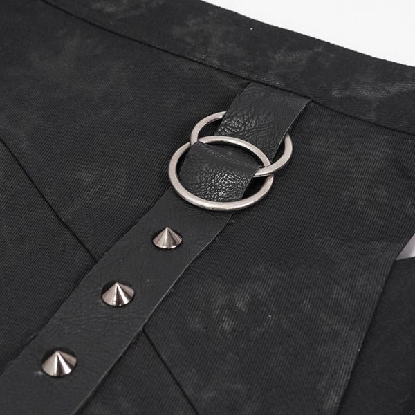 garantie de qualité DEVIL FASHION Mi-Jupe Kilt Pour Hommes ‘Catacomb’ Noire 14
