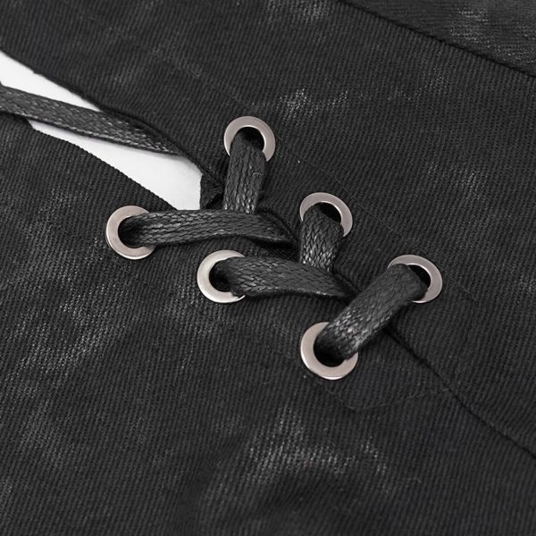 garantie de qualité DEVIL FASHION Mi-Jupe Kilt Pour Hommes ‘Catacomb’ Noire 15