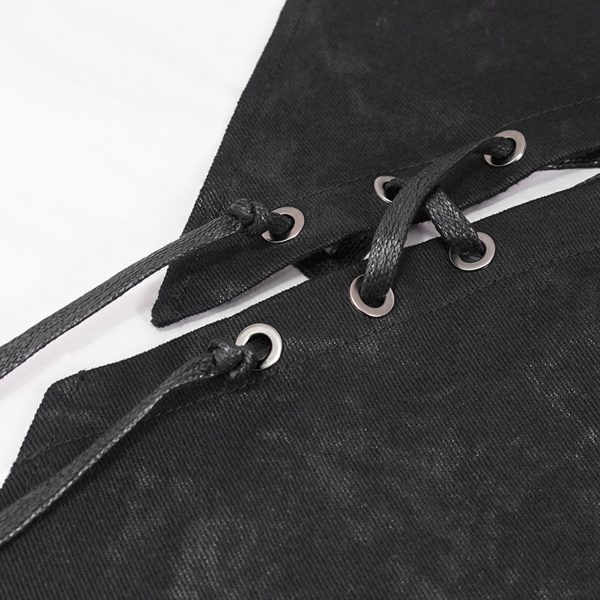 garantie de qualité DEVIL FASHION Mi-Jupe Kilt Pour Hommes ‘Catacomb’ Noire 16