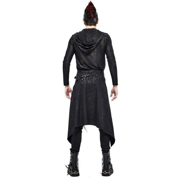 garantie de qualité DEVIL FASHION Mi-Jupe Kilt Pour Hommes ‘Catacomb’ Noire 4